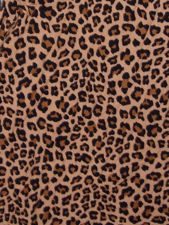size medium womens shirt blouse leopard black tan  print - Picture 4 of 4